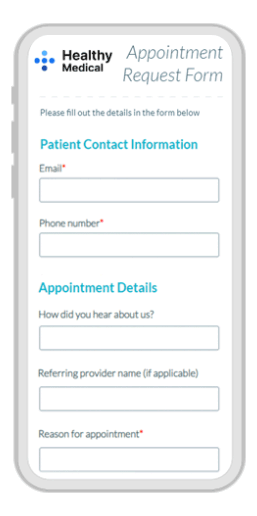 Animation of appointment request screen