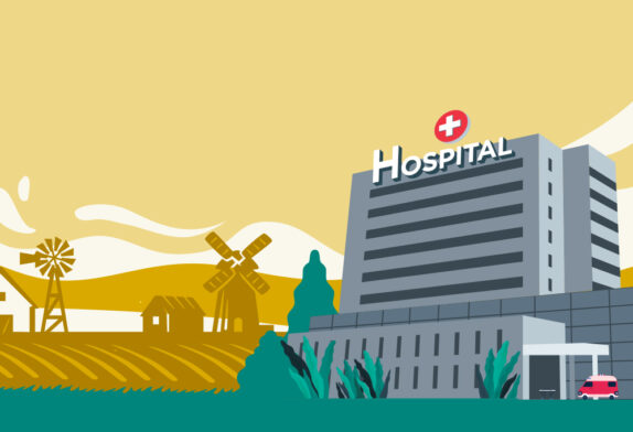 Illustration of hospital in Texas